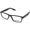 Prada Linea Rossa Prada PS 04PV U631O1 | Occhiali da Vista Graduati | Plastica | Rettangolari | Blu | Adrialenti