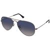 Ray-Ban Aviator Large Metal RB3025 - 004/78 | Occhiali da Sole Graduati o Non Graduati | Prova Online | Unisex | Metallo | Pilot | Grigio | Adrialenti