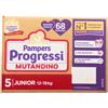 FATER SpA Pampers Progressi Mutandino Quadri 5 Junior 68 Pezzi