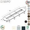 SEIPO TAVOLO RIUNIONE direzionale ROYAL OVALE e gambone metaliche - Seipo RY.COMPO 13