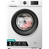Hisense WFVC7012E - Lavatrice a Carica Frontale 7 Kg, 1200 rpm, 15 Programmi, Display LED, Programma Rrapido, Partenza Ritardata, Child Lock