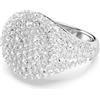Swarovski Anello cocktail Meteora, Bianco, Placcato rodio