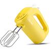 Girmi SB02 Sbattitore Elettrico, 170W, Sbattitori Inox per montare panna ed albumi, Funzione Turbo, Ganci Inox per impasti dolci e salati, 5 Velocità, Giallo
