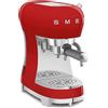 SMEG MACCHINA CAFFE ESPRESSO MANUALE 50s STYLE, ECF02 ROSSO