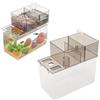 Qcwwy Betta Fish Tank, Ciotola per Acquario Trasparente Facile da Pulire Leggero Kit di Avviamento per Acquario Piccolo Piccola Ciotola per Pesci Rossi per Betta Pesce Tartaruga Rettile