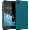 kwmobile Cover per Apple iPhone SE (2022/2020) / iPhone 8/7 Custodia - Back Case per Smartphone in Silicone TPU - Protezione Gommata - petrolio matt