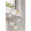 ONDALUCE CICIRIELLO EKOS LAMPADARIO A SOSPENSIONE ROTONDO 6 LUCI DIFFUSORI IN VETRO COLORATO LED 36W LUCE 3000K MODERNO
