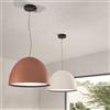 ONDALUCE CICIRIELLO CUPOLA LAMPADARIO A SOSPENSIONE D60 CM LED 50W LUCE 3000K ALLUMINIO BIANCO, NERO O TERRA MODERNO