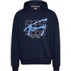 TOMMY HILFIGER Felpa con cappuccio e logo stile graffiti