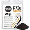 Maxter Borsa di RICARICA FIBRE CAPELLI Castano Scuro 25g - Polvere Volumizzante Capelli per Nascondere la Caduta dei Capelli e la Calvizie - Polvere per Capelli Uomo e Donna - Hair Fiber
