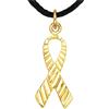 Iri jewelry Ciondolo LGBTQ+ Ribbon in argento 925 dorato - Simbolo artigianale di amore arcobaleno e libertà - Gioiello unisex - Mostra orgoglio e accettazione (Argento 925 dorato, Nastro)