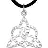 Iri jewelry Ciondolo Nodo Celtico Argento 925 Placcato Platino Collana Talismano Regalo
