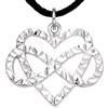 Iri jewelry Ciondolo Cuore Infinito in argento 925 platinato - Gioiello artigianale per poliamore - Simbolo di amore e connessione - Talismano d'amore - Collana PRIDE Fashion (Argento 925 platinato, Polyamory)