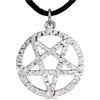 Iri jewelry Ciondolo Pentagramma Argento 925 Placcato Platino Collana Amuleto Talismano