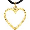 Iri jewelry Ciondolo Cuore in argento 925 dorato - Gioiello artigianale come simbolo d'amore - PRIDE Fashion unisex, regalo per innamorati e coppie (Argento 925 dorato, Ciondolo Cuore)