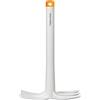 Fiskars Zappetta a due punte per piantare fiori o estirpare le erbacce, Lunghezza: 32,2 cm, Bianco/Arancione, FiberComp/Acciaio di qualità, Light, 1027035