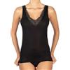 Intimo 2D Canotta Donna In Filo Di Scozia Spalla Larga Pizzo