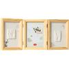 Tiny Love Doppia Cornice Impronte Neonato, Impronta Mani e Piedi Neonati, Kit impronte neonato, Testato Dermatologicamente, Idea Regalo Neonato, Regalo Nascita, Tiny Creations, colore Legno