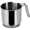 Lagostina Every Bollilatte Ø 12 cm in Acciaio Inox 18/10 con Fondo Lagoseal Plus, Esterno Satinato e Ampie Manicature, Adatta a Tutte le Fonti di Calore, Inclusa Induzione