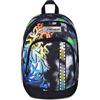 Seven Zaino Scuola Dual, Nero Verde, Doppio Scomparto,31 Litri, Con Tasca Per PC, Tasca Per Borraccia e Tasca Con Organizer, Scuola Media e Superiore, Zaino per Ragazzo