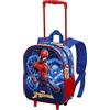 Marvel Spiderman Powerful-Zaino 3D con Ruote Piccolo, Blu, 26 x 34 cm, Capacità 12.5 L