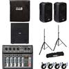 Italian Stage IS SPX15A 2Casse 400w+S118A Subwoofer+ 2MIX6PRO+Cover+Stativi+Cavi