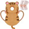 Vicloon Protezione per la Testa del Bambino, Protezione Testa per Neonato, Morbido e Traspirante, Cuscino di Sicurezza Regolabile per Bambini di che Imparano a Gattonare e Camminare, Tigre Marrone