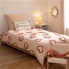 DEGHI Set copripiumino 140x200 cm con federa in cotone rosa con cuori - Timothy Kids