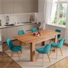 DEGHI Tavolo allungabile 140-190x90 cm rovere - Asher