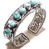 "Fatto a mano" Bracciale fatto a mano in argento 925 con pietre preziose Larimar...