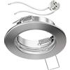 ledscom.de Cornice di montaggio a soffitto FERE Cornice di montaggio cromata opaca (LED/Halogen/MR16/50mm) incl. presa GU5.3