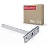 Gedotec Supporti in metallo per scaffale galleggiante, supporto a parete discreto, modello CLEVER | fissaggio ripiani portaoggetti 10 x 100 mm, montaggio a vite, acciaio zincato con rivestimento in