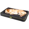 FERPLAST Tappetino per Cani - Cuccia Ortopedica per Cani Extra Large - Materassino per Cani - Impermeabile e Antigraffio - Cuccia per Cani Morbida - Polo, 110 x 70 x h 8 CM, NERA