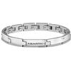 BREIL - Men's Bracelet Abarth Collection TJ3099 - Gioielleria Uomo - Bracciale per Uomo in Acciaio Lucido e Satinato, Finitura Sabbiata, Chiusura da Gioielleria - Regolabile da 17 a 23,5 cm