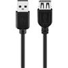 Goobay 68625 Cavo Prolunga USB 2.0 ad Alta Velocità, Nero, 0.6 m Lunghezza del Cavo, per Smartphone