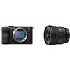 Sony Alpha 7CII di Sony | Fotocamera mirrorless full-frame (compatta, 33 MP, autofocus in tempo reale, 10 fps, video in 4K, display touch orientabile) + Lente SELP1635G (Nero)