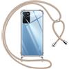 Pnakqil Cover per Oppo A16/A16s/A54s con Cordino, Trasparente Custodia con Laccio Tracolla Cellulare Girocollo Collana Protettiva per Oppo A16/A16s/A54s 6.52 Pollic, Khaki