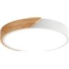 M LEDME Plafoniera Led Wood 24W Bianca e Marrone Rotonda CCT luce regolabile con telecomando M LEDME