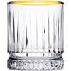 Pasabahce Set 4 bicchieri cocktail bordo oro Elysia Golden Touch
