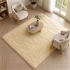 BEIMO Tappeto morbido e soffice, 120 x 170 cm, super soffice shaggy, in pelliccia sintetica, non perde pelo, colore: crema