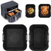 GADITIEK Teglie Silicone per Moulinex XXL Dual Easy Fry, Friggitrice ad Aria 11 Litri(6,5 L+4,5 L) EZ942BF0, Teglie Silicone per Friggitrice ad Aria riutilizzabile per friggitrice Tefal XXL EY942BE0