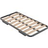 Cama express Rete inferiore per letto a nido d'ape | gambe pieghevoli e ruote | misura: 80 x 190 cm