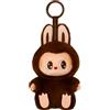 Atuoxing Labubu Monster Peluche con Gancio Pupazzo La Bubu Portachiavi Regali per Fan (marrone)
