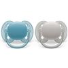 Avent Philips Avent Succhietto ultra morbido SCF091/17 6-18 mesi blu/grigio 2 pezzi