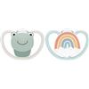 NUK Succhietto Space in silicone misura 1, rana/arcobaleno