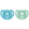 NUK Succhietto Sensitive Silicone completo taglia 2 verde/blu 2 pezzi da 6 mesi