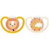NUK Succhietto Space in silicone taglia 2, leone/sole