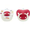 NUK Ciuccio notturno Signature Night silicone taglia 3, rosso