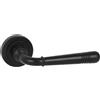 domino LofT-R Black - Maniglia per porta della stanza, porta dell'ufficio, cantina e porta interna, in Znal, colore nero