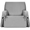 Eysa copridivano con lacci antimacchia 1 posto colore grigio chiaro design Genna